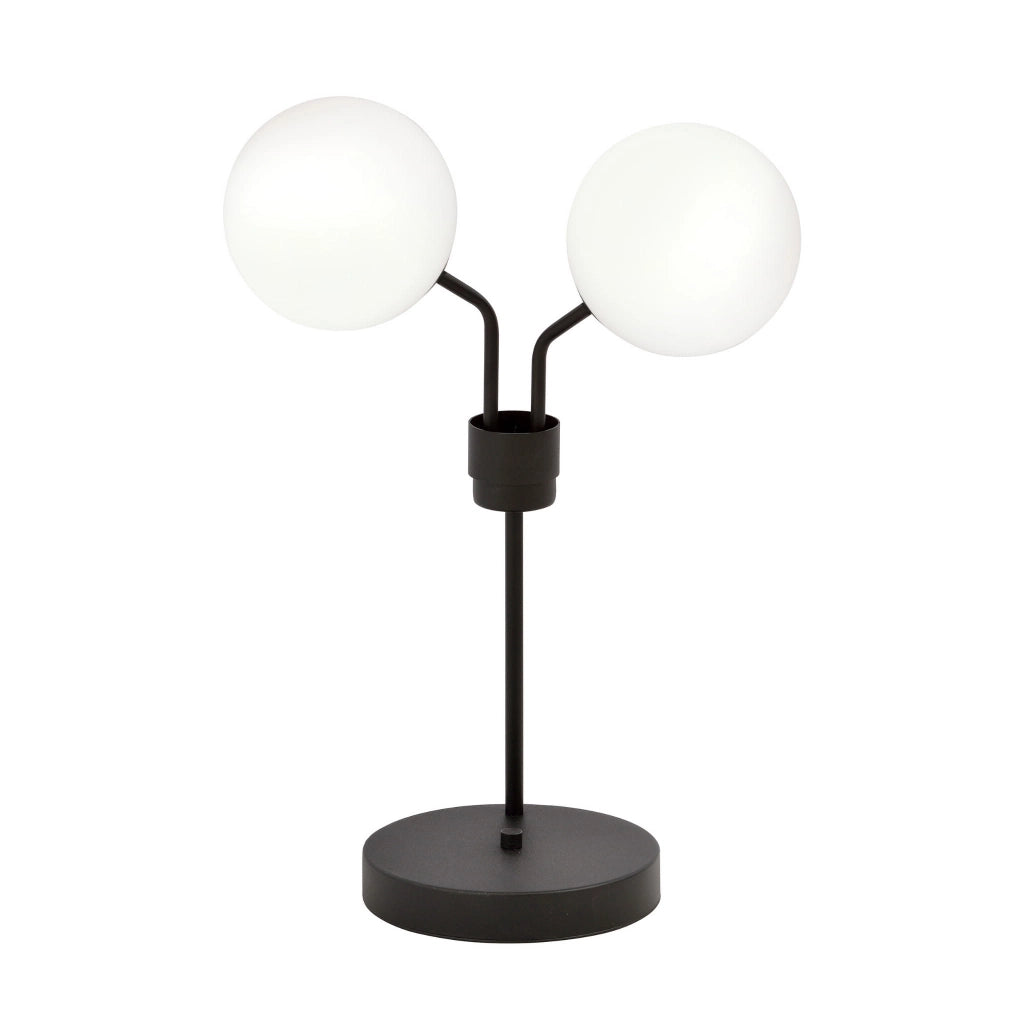 Lampada da tavolo Emibig Nova 2xE14 nero/opal 42cm