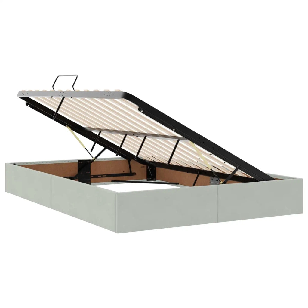 Letto con contenitore LED e materasso Grigio Chiaro 3460140