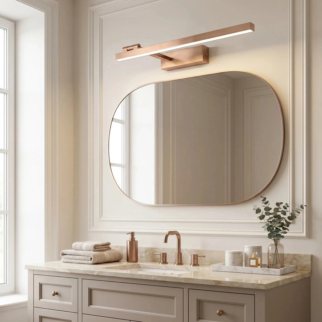 Applique Da Bagno Led Swe038-1w 60cm Brush Copper