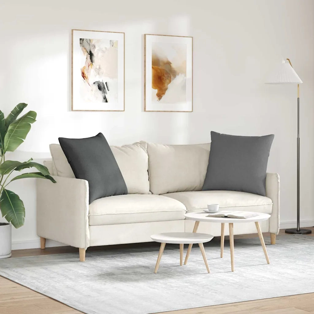 Cuscini da Divano 2 pcs Grigio scuro 80 x 80 cm Tessuto 42014041