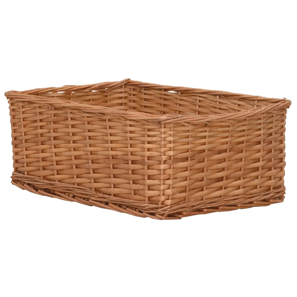 Set Cestini Impilabili 4 pz Marroni in Salice 286981