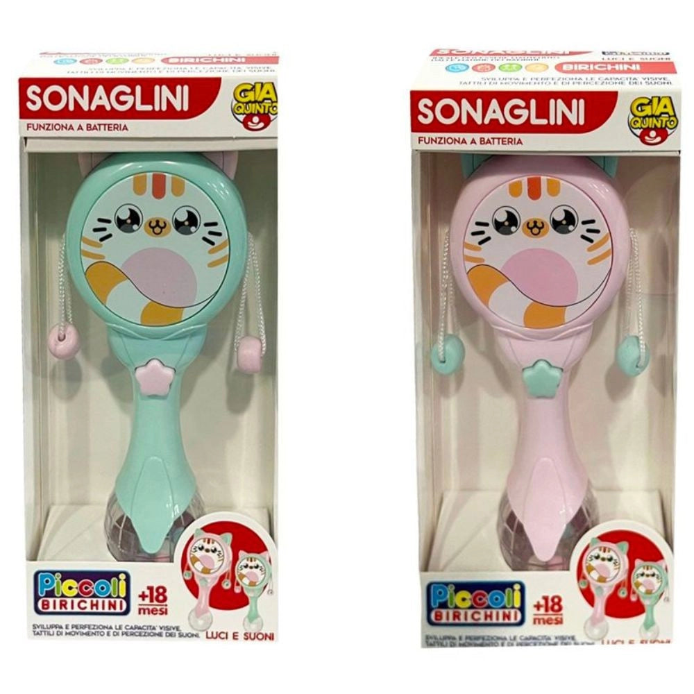 Trade Shop - Sonaglini Birichini Con Batteria Giocattoli Per Bebè Dai 18+ Con Luci E Suoni -
