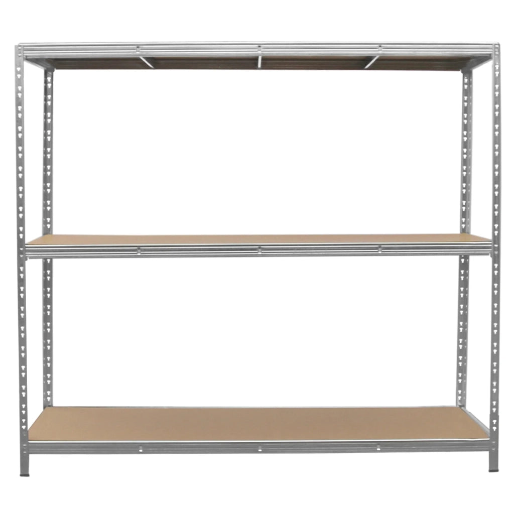 Scaffale da Garage e Magazzino HD Scaffalatura in Acciaio Galvanizzato Portata di 1200kg con Design ad Incastro Senza Bulloni Larghezza - 200cm