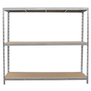 Scaffale da Garage e Magazzino HD Scaffalatura in Acciaio Galvanizzato Portata di 1200kg con Design ad Incastro Senza Bulloni Larghezza - 200cm