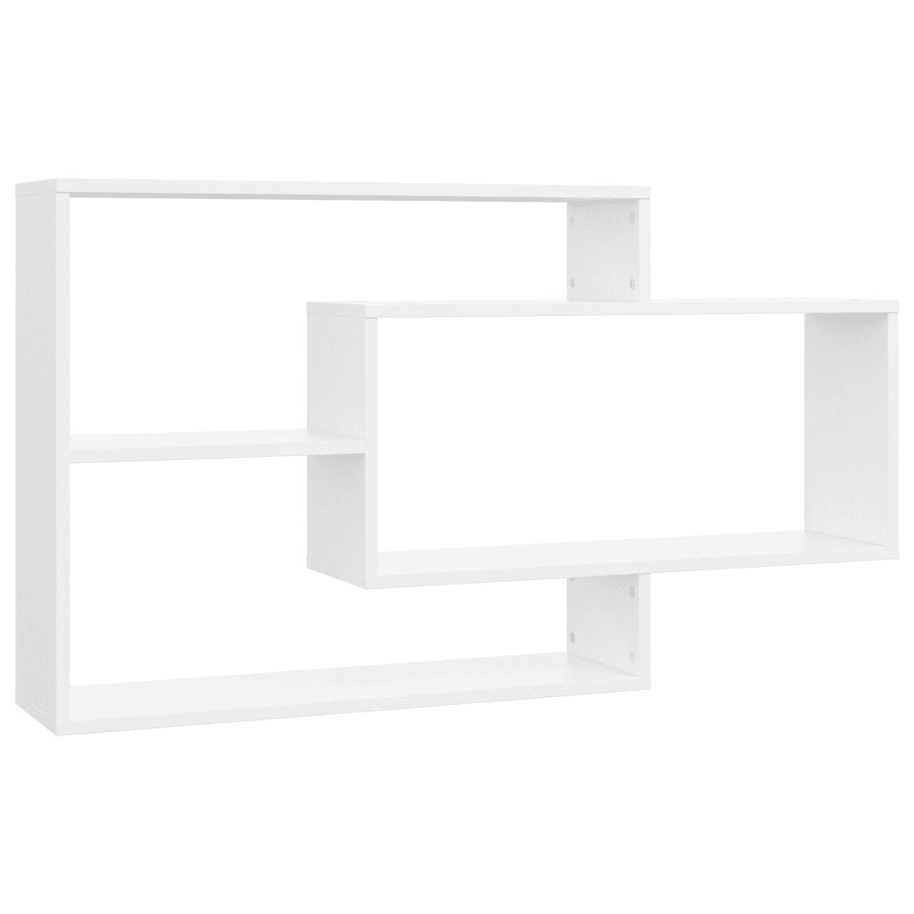 Mensole a Muro Bianche 104x20x58,5 cm in Legno Multistrato 800324