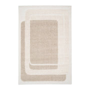 Tappeto da interno con motivo grafico beige e crema
