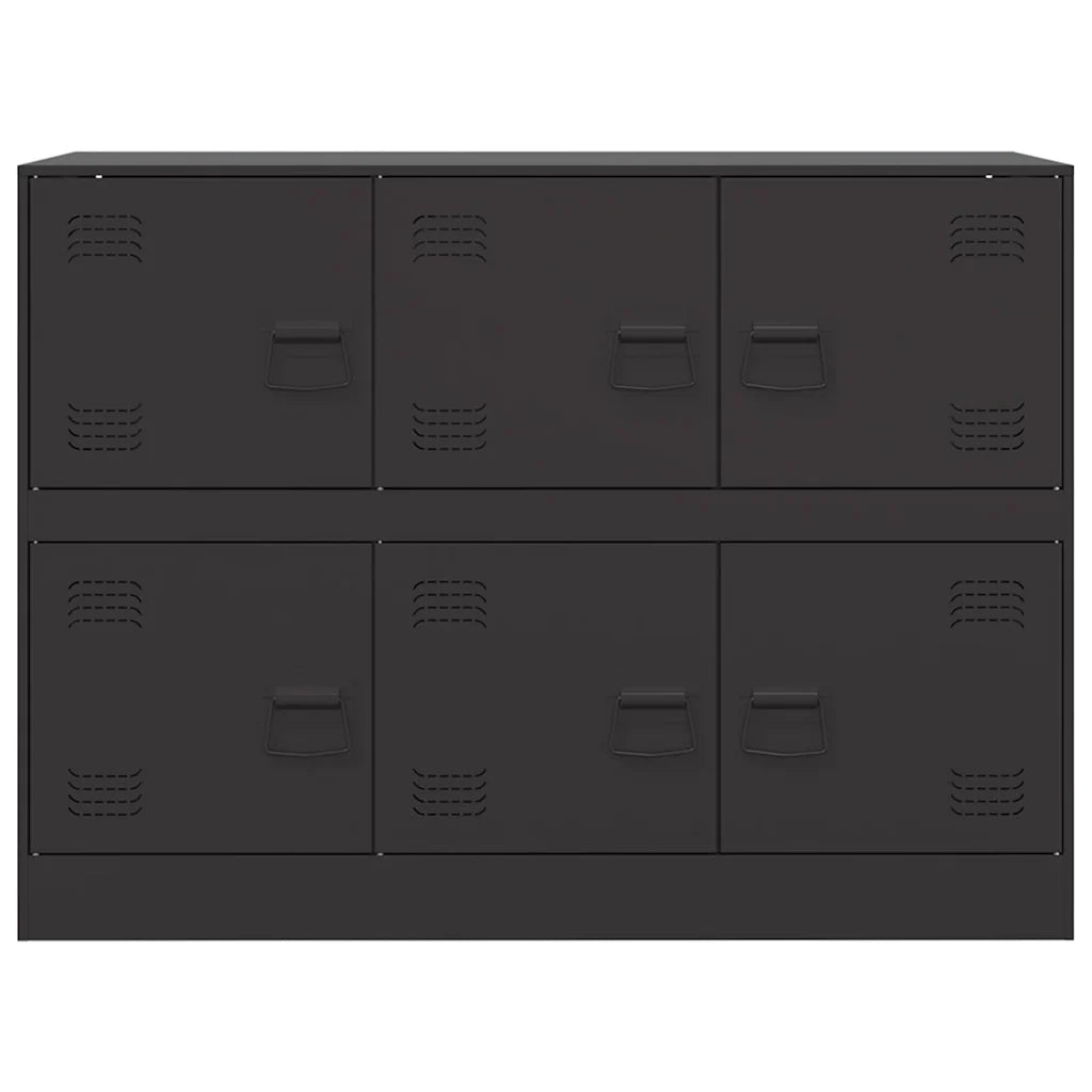 Credenza Nera 99x39x73 cm in Acciaio 841793
