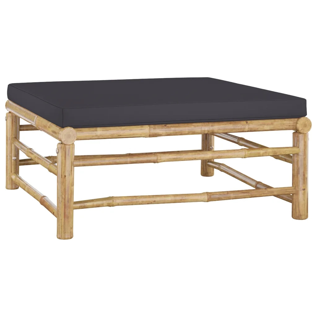 Set Divani da Giardino 6 pz con Cuscini Grigio Scuro in Bambù 3058198