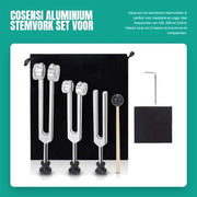 Set di Viti a Sostegno Portatile - 128/256/512 Hz - Meditazione/Yoga - Alluminio - Leggero - Strumento a Viti a Sostegno