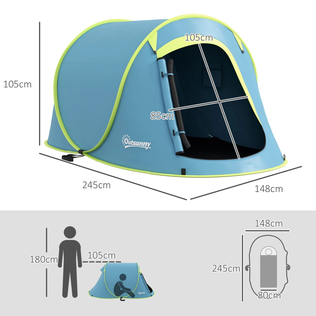 Tenda da Campeggio ¨C Minimal ¨C Blu 245x148x105 cm