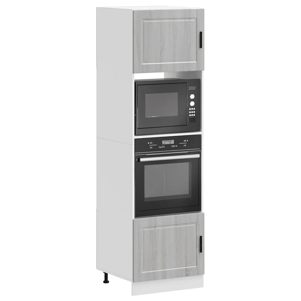 Armadi Forno 2 pz Porto Grigio Sonoma in Legno Multistrato 3315057