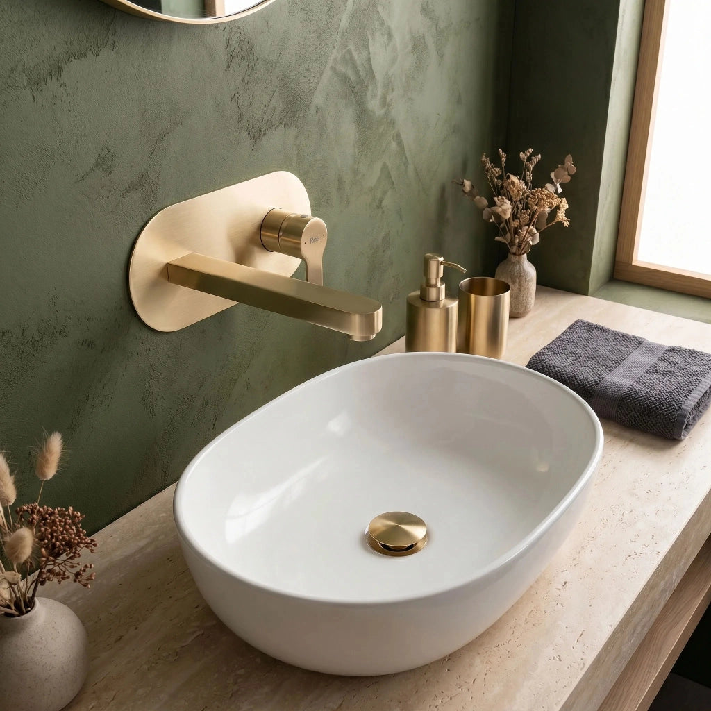 Rubinetto Da Parete Rea Arcos Brush Gold