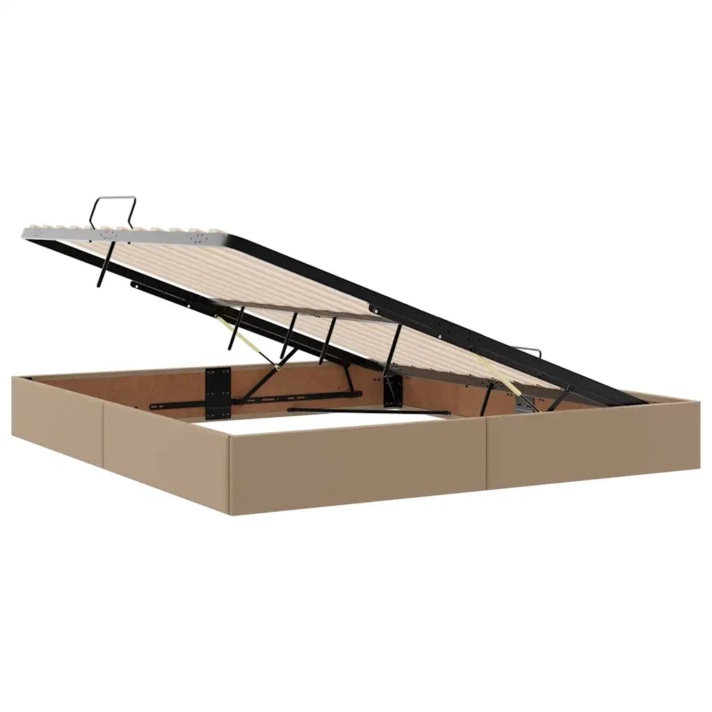Letto con contenitore e materasso Cappuccino 180 x 200 cm 3370177