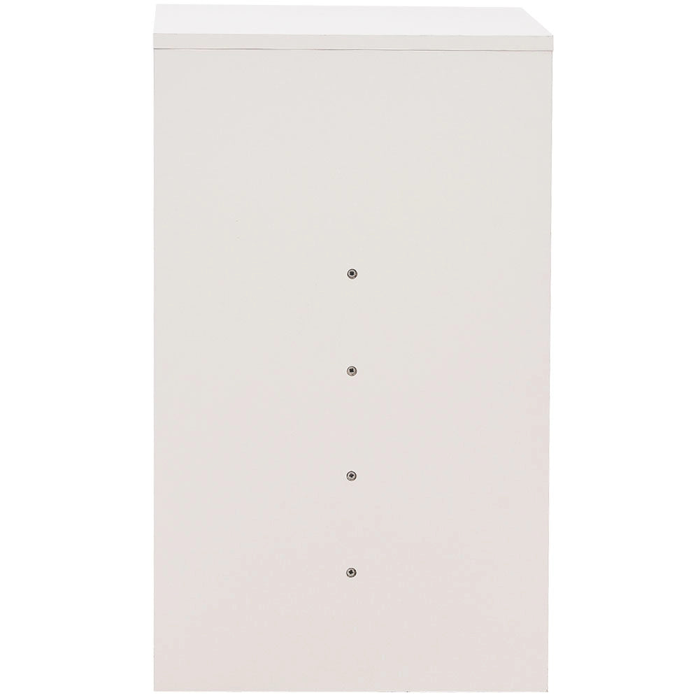 Comodino Mobiletto Moderno 1 Cassetto e 2 Ripiani Salvaspazio Bianco 39x39x65cm