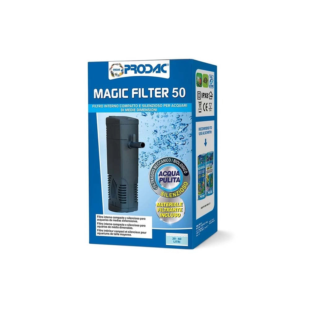 Prodac Magic Filter 50 - Filtro Interno Completo di Spray Bar per Acquari da 20-60 Litri