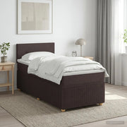 Letto box spring con materasso Marrone Scuro 80 x 200 cm 3451338