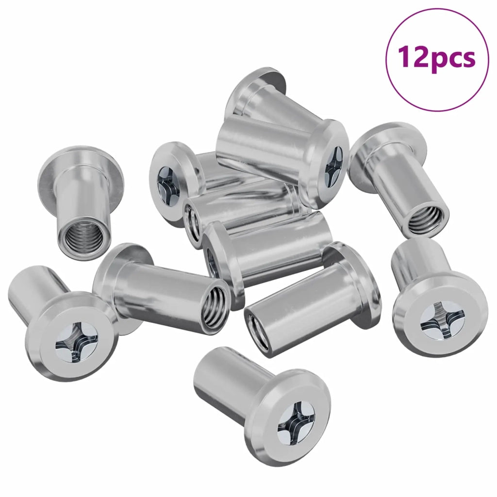 Dado a bloccaggio 12 pz Argento M6 x 15 mm Acciaio CFW7862913