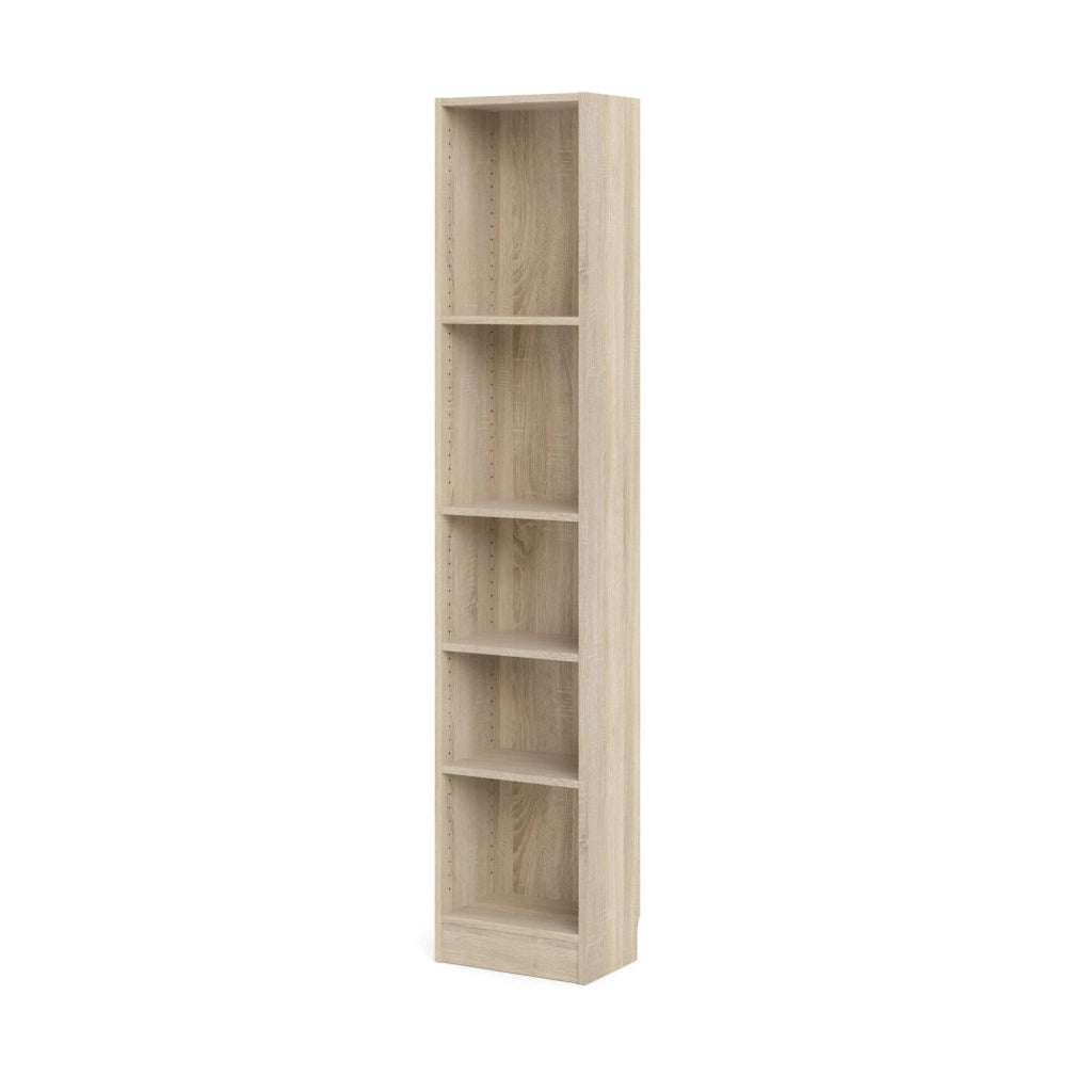 Libreria a cinque Albregio, colore rovere, cm 40 x 203 x 27