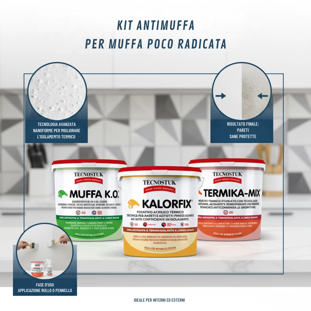 Kit professionale antimuffa tecnostuk per muffa poco radicata