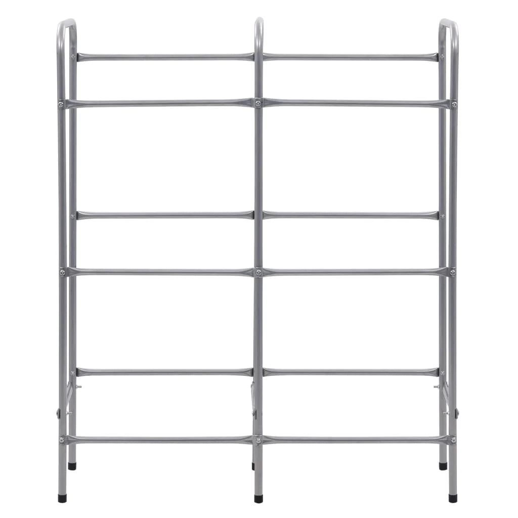 Ripiano portaoggetti per 6 casse 96 x 33 x 116 cm acciaio argentato 02_0000643