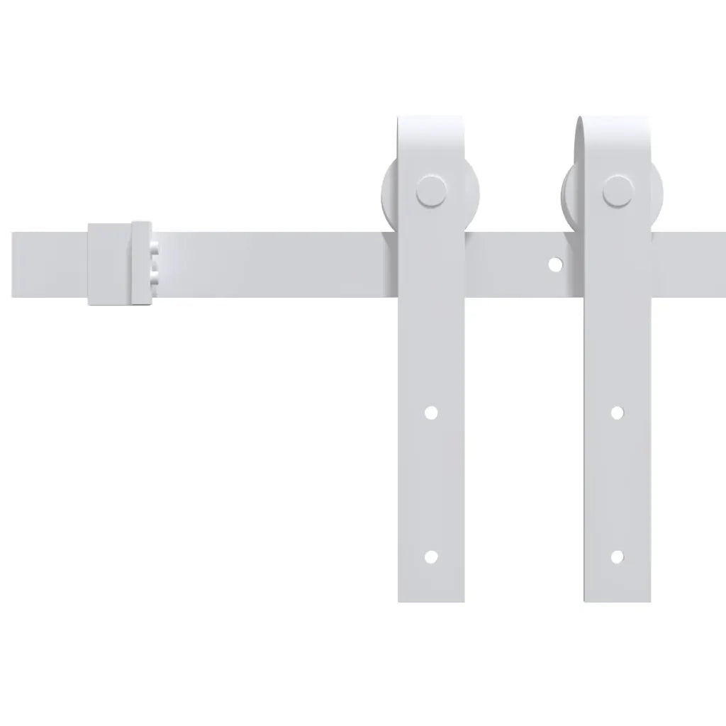 Kit Accessori per Porta Scorrevole 200 cm in Acciaio Bianco 151708