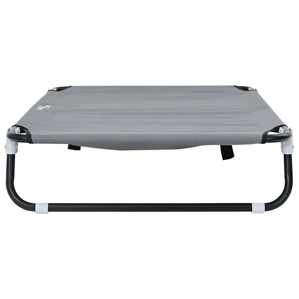 Letto per Cani Grigio chiaro 90 x 55 x 18 cm Acciaio 42008217