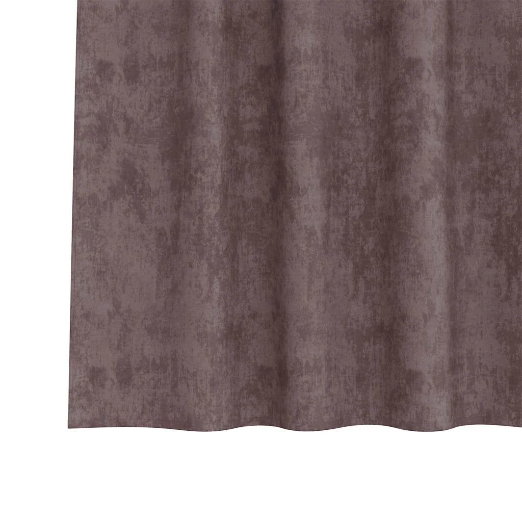 Tende in Velluto con tende 2 pz Marrone 175 x 140 cm Velluto