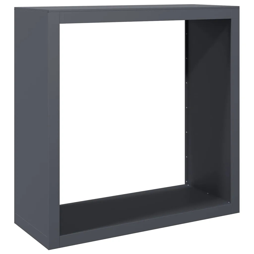 Rastrelliera per Legna da Ardere Antracite 100x40x100cm Acciaio 850970