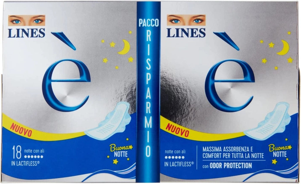 ASSORBENTI LINES È NOTTE CON ALI IN CONFEZIONE DA 18 PEZZI