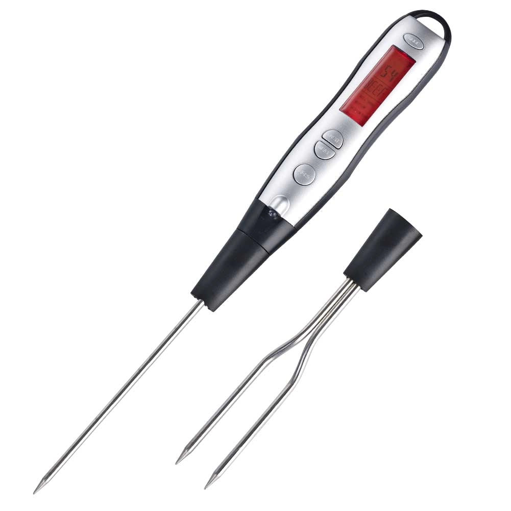 Termometro Digitale da Cucina per Alimenti Sonda con Timer e Luce a LED