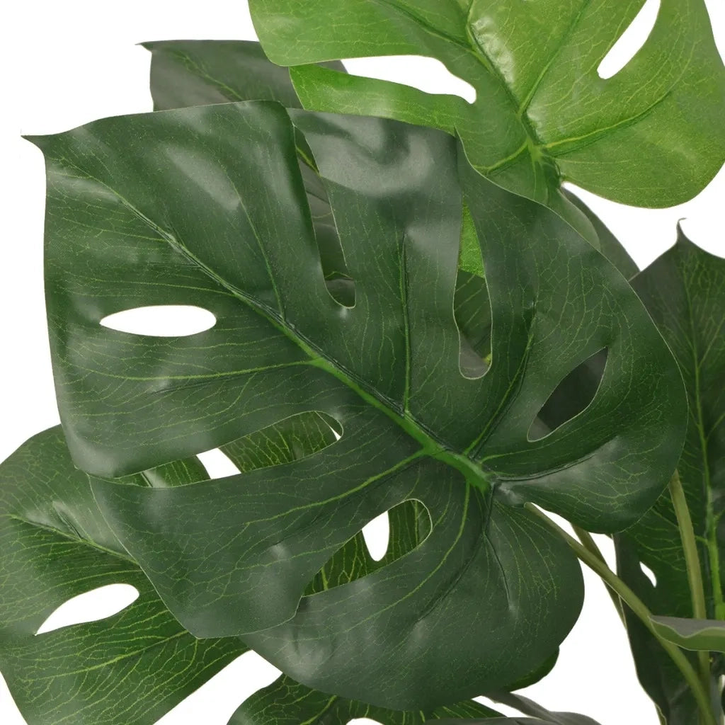 Monstera Pianta Artificiale con Vaso-Piante Decorative 70 cm Verde