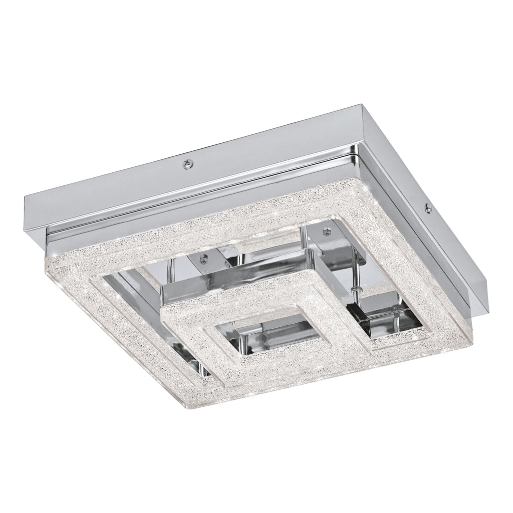 Plafoniera Moderna Fradelo Acciaio Cromo 1 Luce Led Integrato 2W