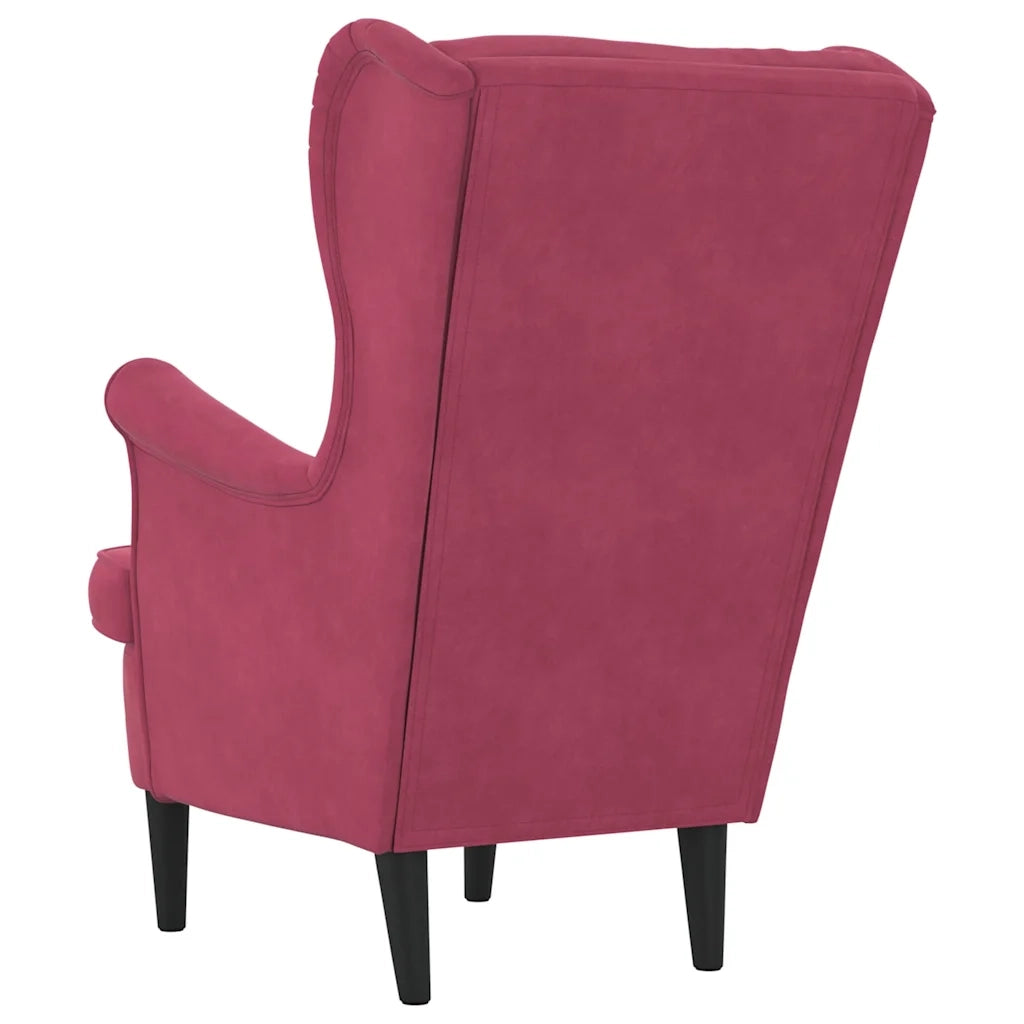 Poltrona Rosso Vino in Velluto 324064