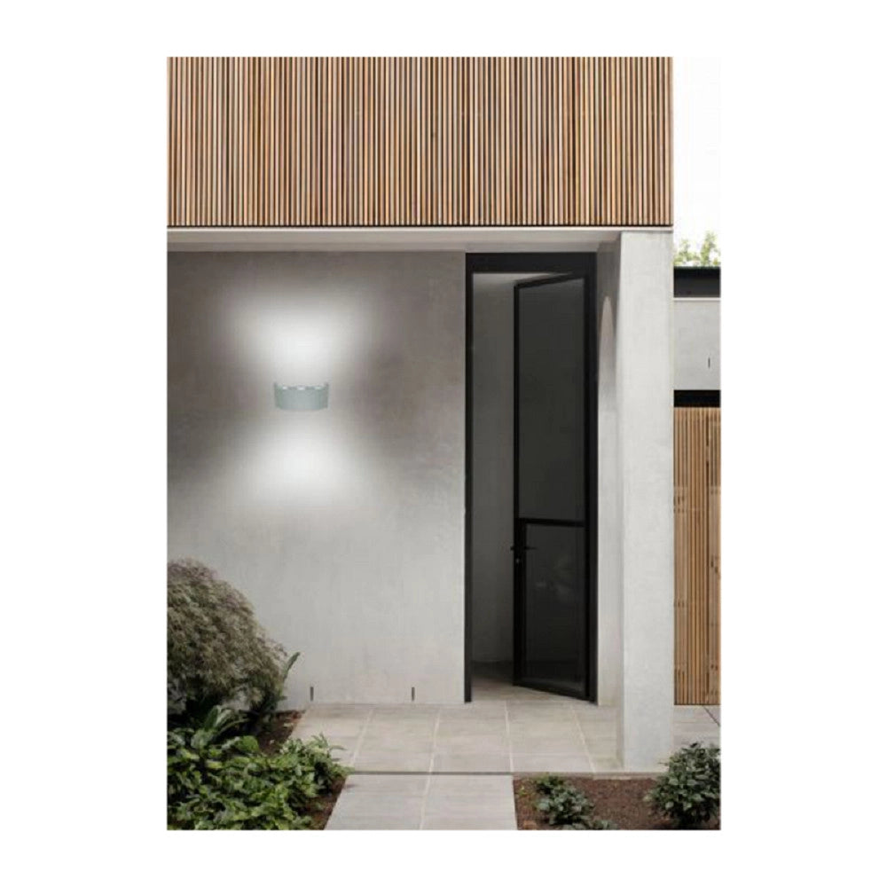 Trade Shop - Applique Esterno Led 16w Crown Ip65 Up & Down Grigio Luce Calda Fredda Natural -
