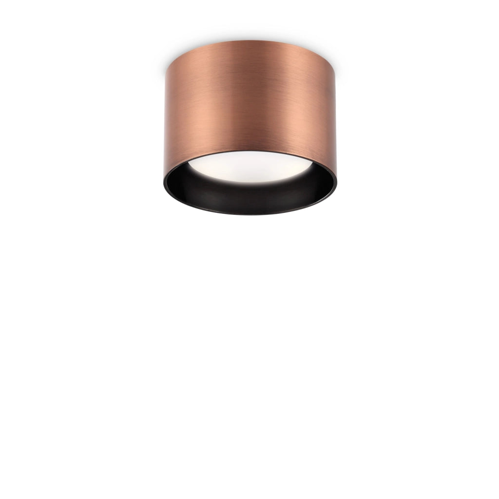 Plafoniera Contemporanea Spike Alluminio Rame 1 Luce Gx53 15W 3000K Ip20