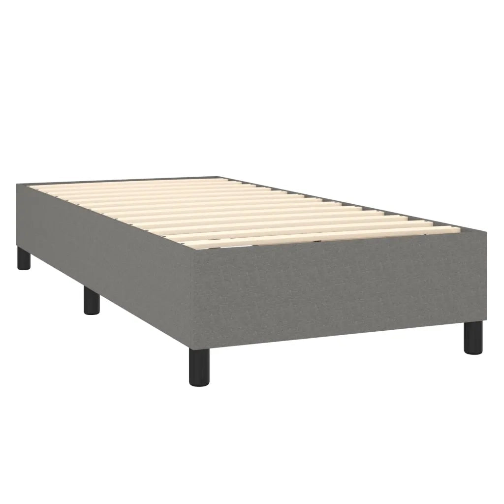 Giroletto a Molle con Materasso Grigio Scuro 80x200 cm Tessuto 3131386