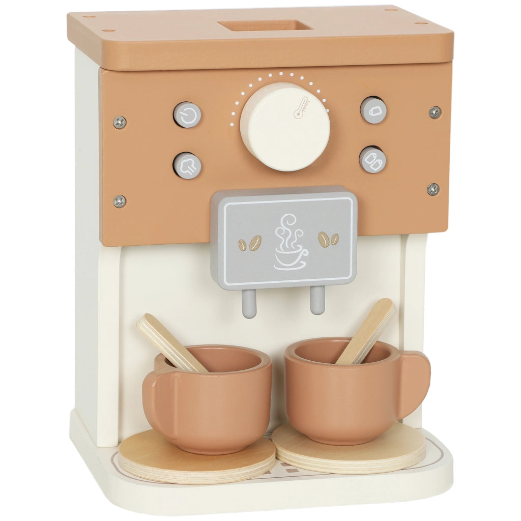 Set Macchina del Caff¨¨ Giocattolo in Legno per Bambini da 3 Anni con Accessori, Marrone