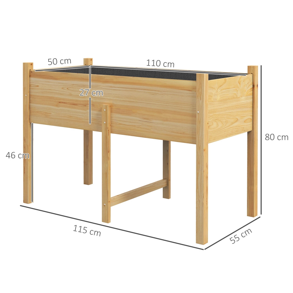 Letto da Giardino Elevato ¨C Minimal ¨C 115x55x80 cm