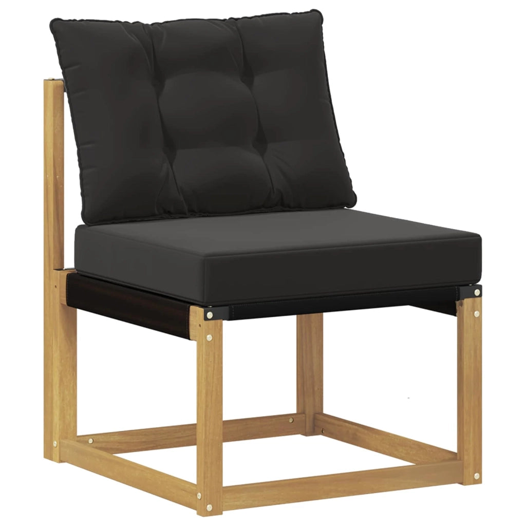 Set di divani da esterno 9 pz Bianco e Nero 3389850