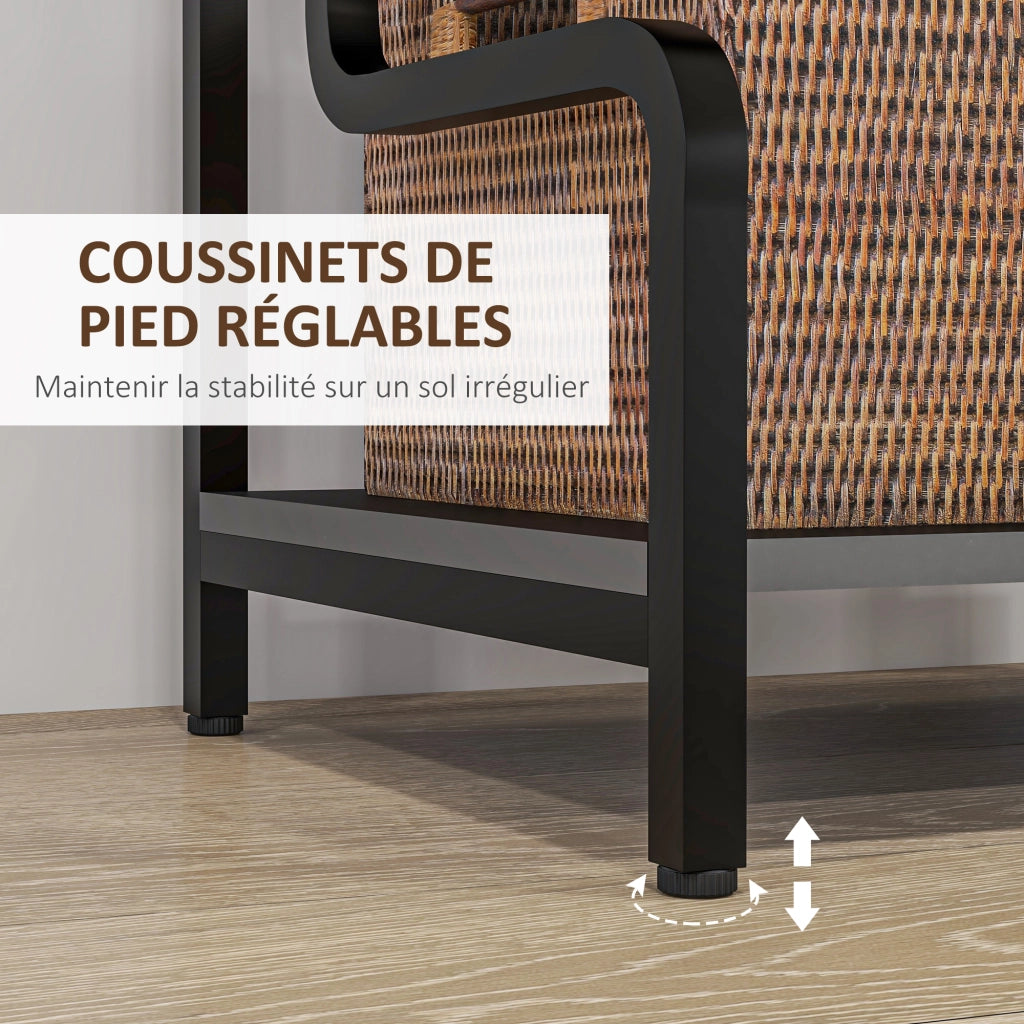 Libreria a 3 livelli in metallo ¨C zephmum ¨C Nero 55x40x77 cm
