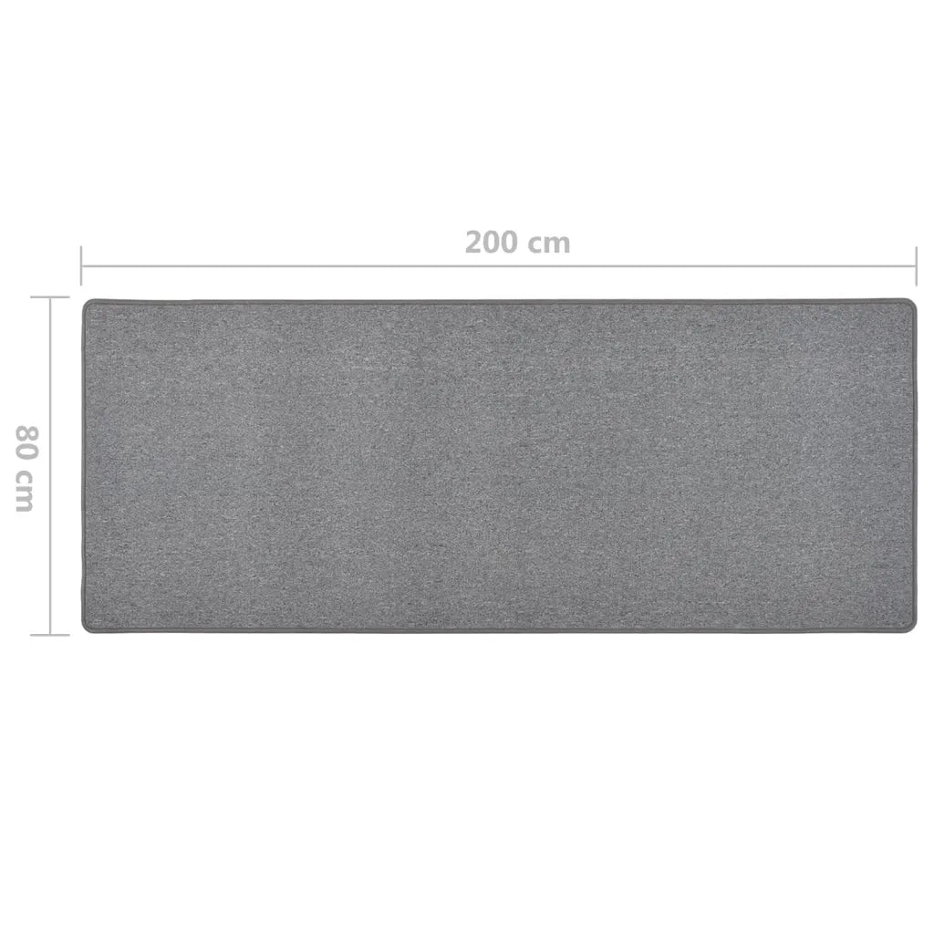Tappeto del soggiorno | Tappeto Corsia Grigio Scuro 80x200 cm