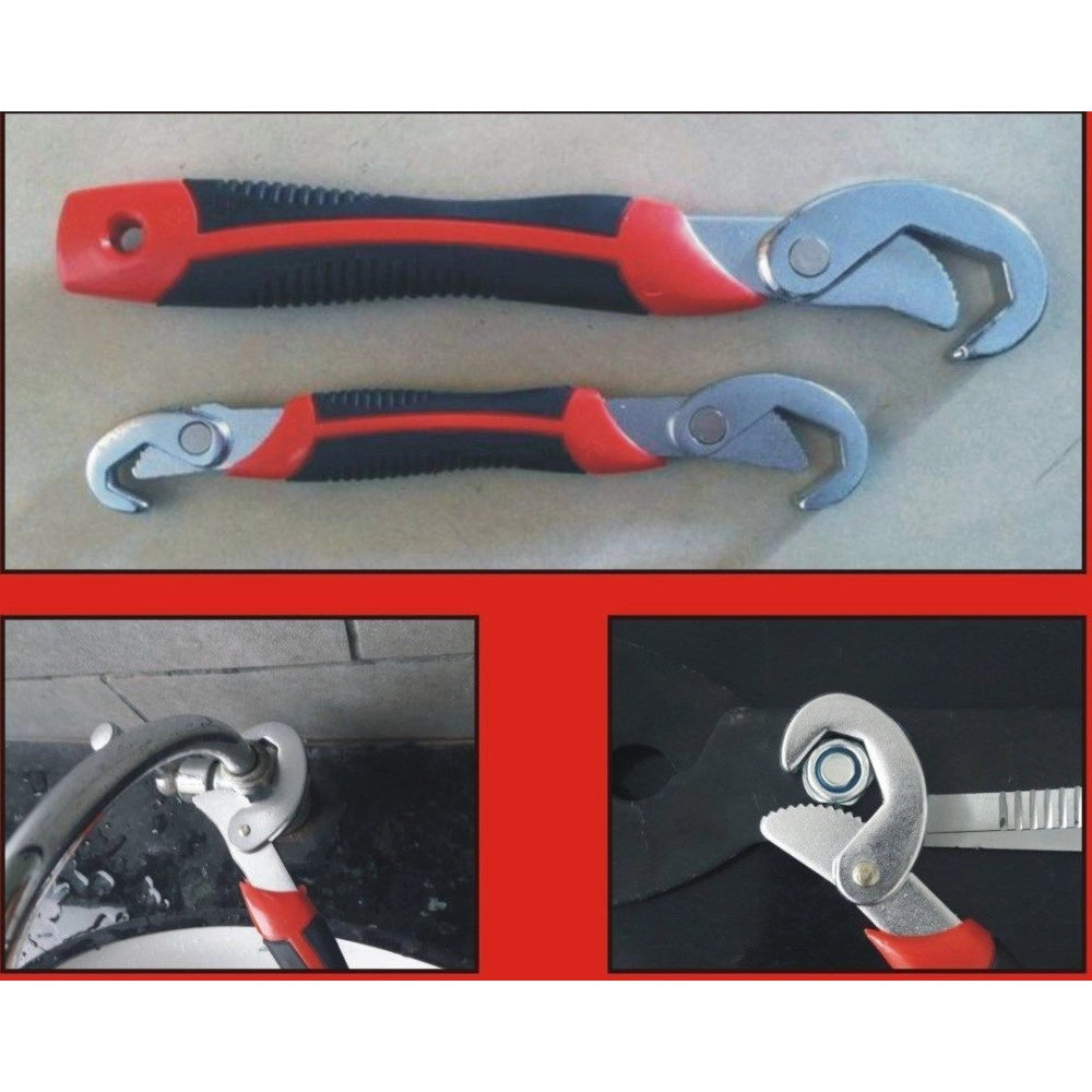 Trade Shop - Multi Chiave Chrome Dadi Bulloni 3 In 1 Universale Autoblocco Snap N Grip 2 Pz -