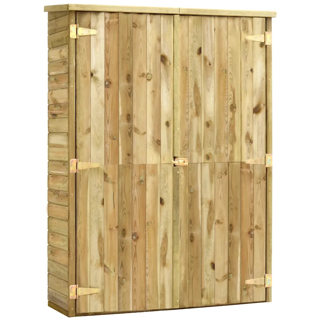 Rimessa Attrezzi da Giardino 123x50x171cm in Pino Impregnato
