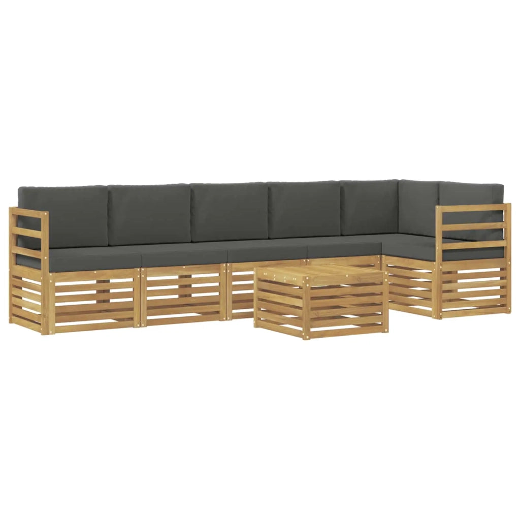Set di divani da esterno 7 pcs Bianco e Antracite 3391937