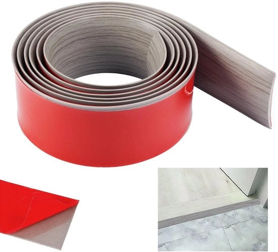 Striscia di transizione per pavimenti 2 m x 5 cm - Autoadesivo - Striscia di transizione per pavimenti - PVC/Vinyl - Resistente allo scalfito/Resistente alle abrasioni - Materiale sicuro e morbido - Striscia di transizione per pavimenti
