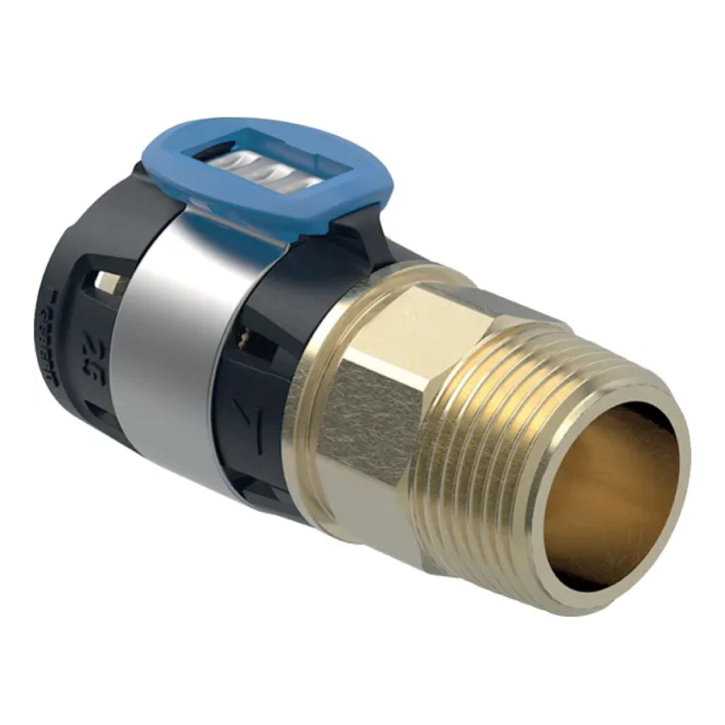 ADATTATORE FLOWFIT CON FILETTO MASCHIO PER MULTISTRATO A PRESSARE 1/2 ø16MM - ATTACCO MASCHIO   GEBERIT