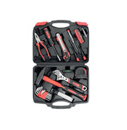 Kit attrezzi 42 pz martello pinza chiave cacciaviti punte cutter lame livella