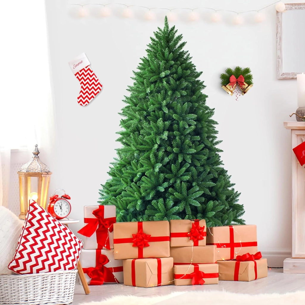 Albero di Natale Artificiale 150/180/225 cm, Albero di Natale con 600/1250/1968 Rami e Supporto in Metallo, Albero di Natale Realistico per Casa, Ufficio e Negozio (180 CM)
