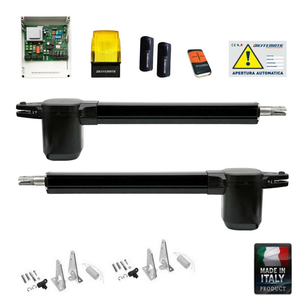 KIT BHE 400 CANCELLO 2 ANTE BATTENTE AUTOMATICO ELETTRICO BRACCI 230V 220V DFM