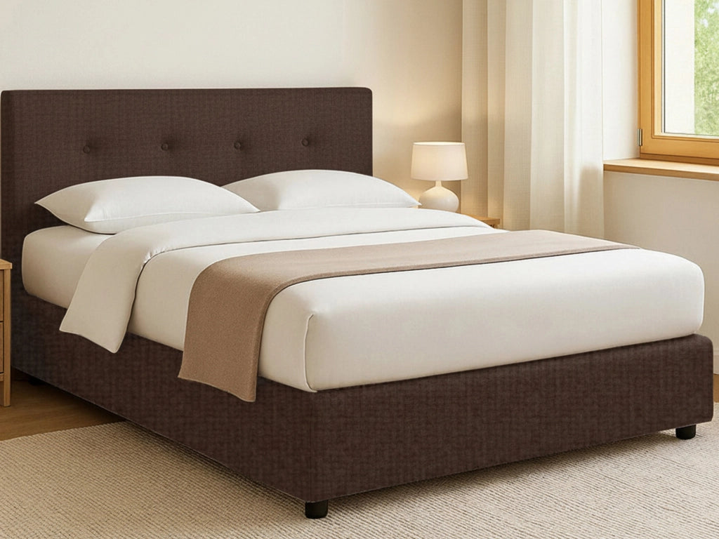 Bolton, Letto Piazza e Mezza Sfoderabile Made in Italy, Marrone